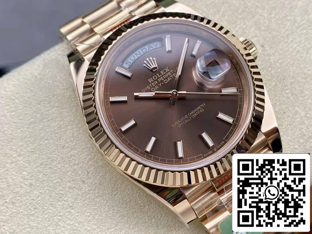 Rolex Day Date 40 M228235-0053 Cadran Chocolat 1:1 Meilleure Édition Mouvement AR Factory 3255