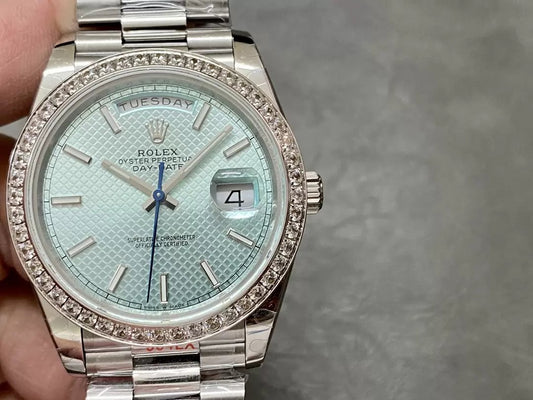 Rolex Day Date 40 m228396TBR-0001 Blue Diamond Dial 1:1 Best Edition GM Factory V3 Counterweight Version