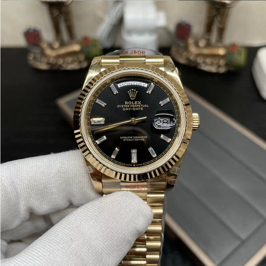 Rolex Day Date 40 M228238 -0004 Black Diamond Dial 1:1 Best Edition GM Factory V3 Counterweight Version