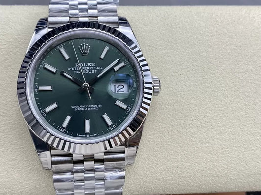 Rolex Datejust M126334-0028 41mm Oyster Strap VS Factory Green Dial Jubilee Strap