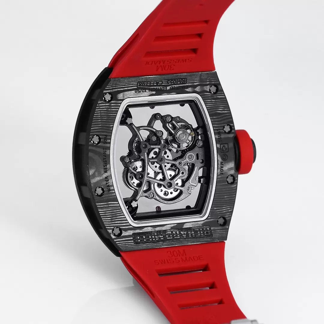 RICHARD MILLE RM055 Redesigned original 1:1 Best Edition BBR Factory 2024 Red Strap