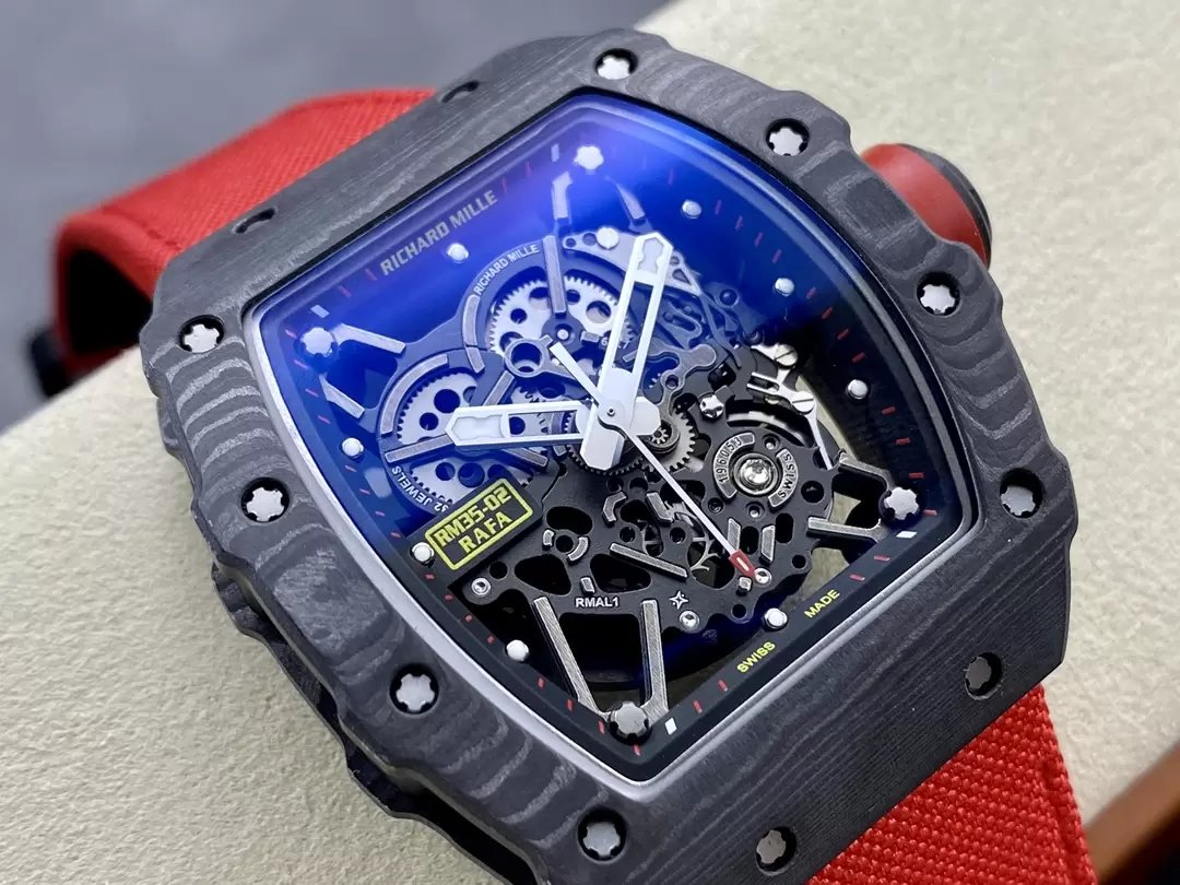 Richard Mille RM035-02 G+ Factory RM3502 Carbon NTPT Rotes Klettband