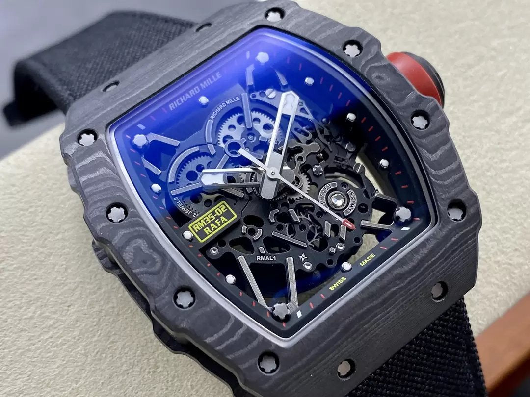 Richard Mille RM035-02 G+ Factory RM3502 Carbon NTPT Bracelet Velcro Noir