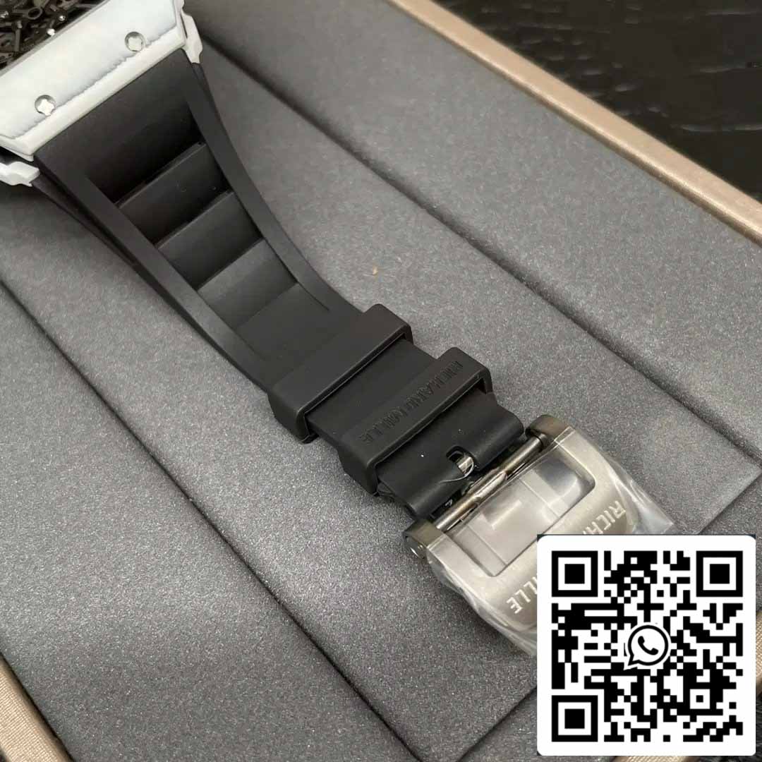 Richard Mille RM35-01 Sonic Factory 1:1 Best Edition Bracelet en caoutchouc noir NTPT en carbone blanc