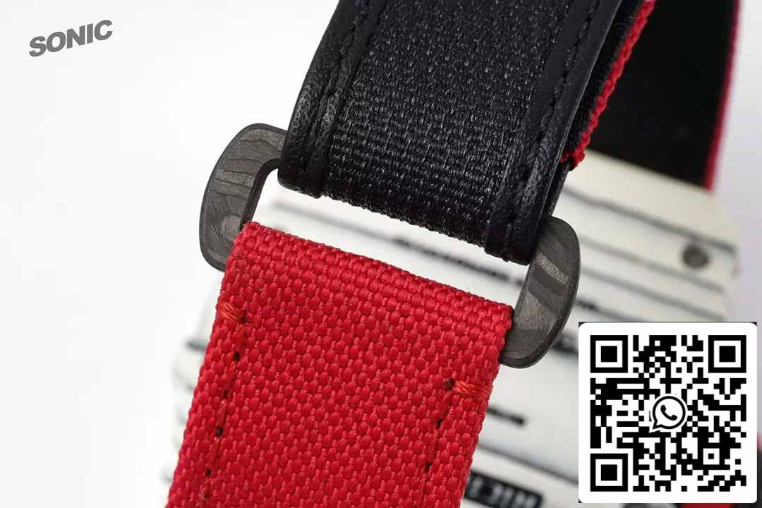 Richard Mille RM35-01 Sonic Factory 1:1 Best Edition Weiß Carbon NTPT Rotes Klettband