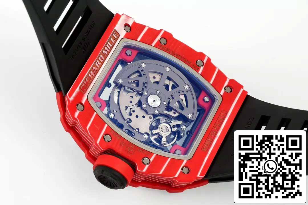 Richard Mille RM035-02 NTPT Carbon 1:1 Best Edition ZF Factory Red Demon Version Schwarzes Armband