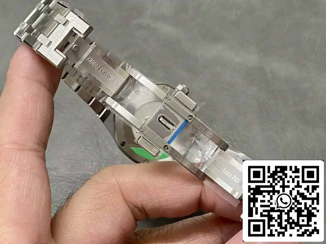 Audemars Piguet 67651 Quarz 33 mm 1:1 Best Edition ZF Factory schwarzes Zifferblatt silbernes Gehäuse