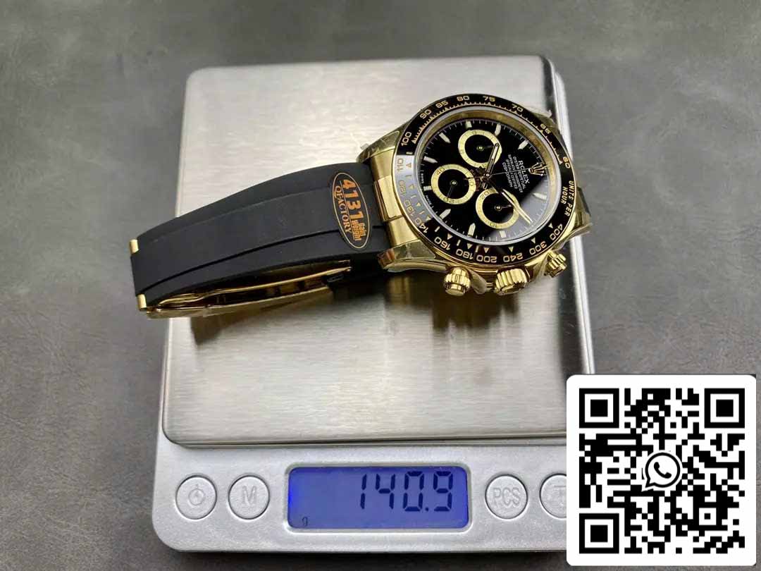 Rolex Cosmograph Daytona m126518 1:1 Best Edition QF Factory 4131 Uhrwerk Schwarzes Zifferblatt und Gold