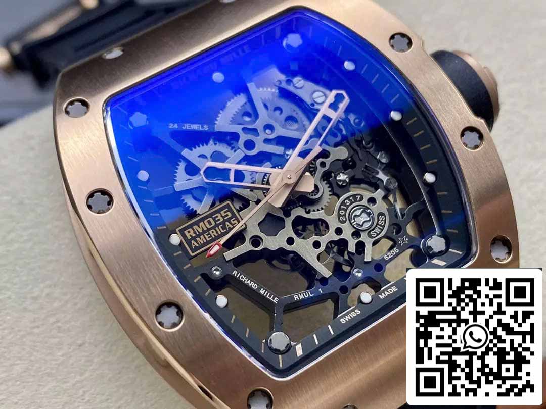 Richard Mille RM035 Toro Americas Edition 1:1 Best Edition Sonic Factory V3 Roségold
