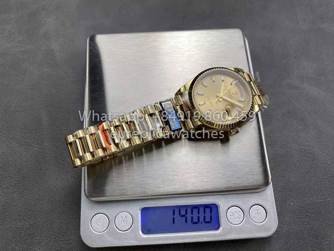 Rolex Day Date M128238 Gelbgold Diamant-Zifferblatt QF Factory 1:1 Bester Klon 36 mm