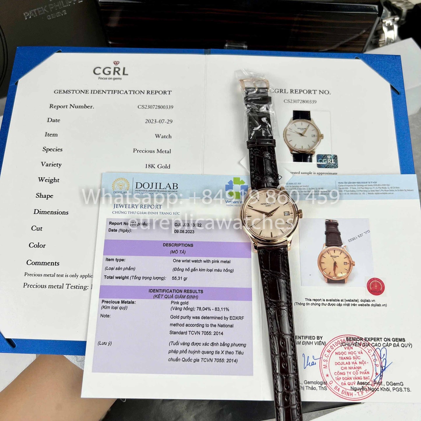 Patek Philippe Calatrava 5227J-001 enduit d'or rose 18 carats 1:1 Meilleur clone 3K Factory