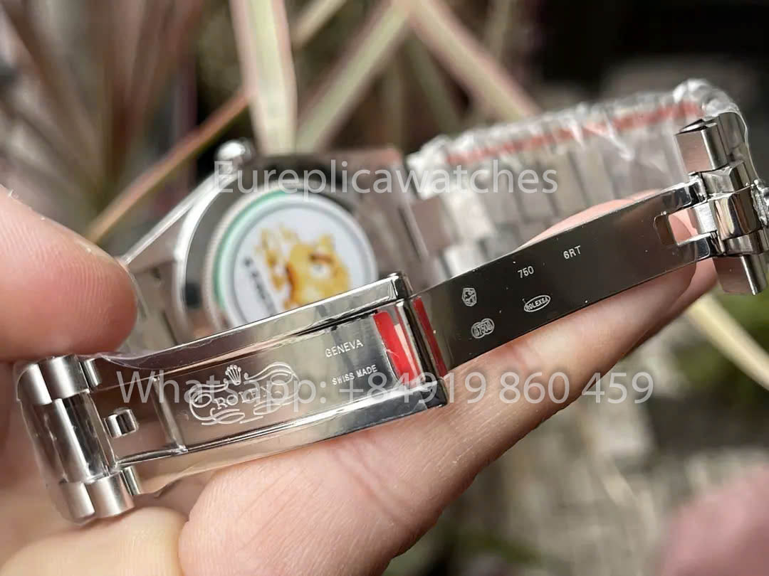 Rolex Day Date 40 228239-007 Weißgold geriffelte Lünette 1:1 Bester Klon KF Factory 215 Gramm