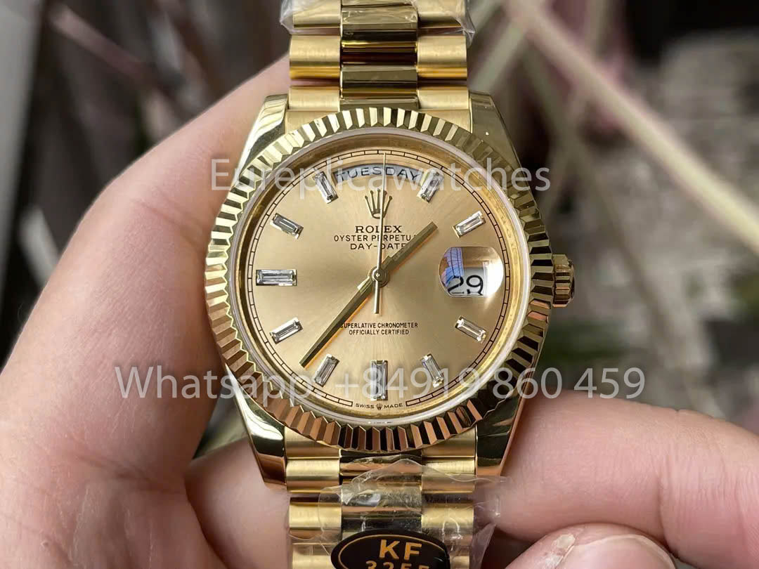 Rolex Day Date 40 228238-0005 Gelbgold Sundust Zifferblatt 1:1 Bester Klon KF Factory 215 Gramm