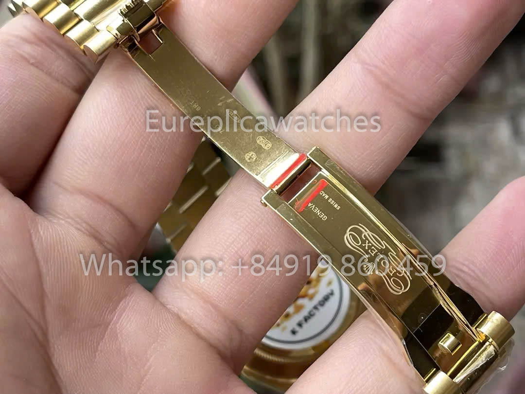 Rolex Or Jaune Day Date 40 228238-0002 Cadran Argent 1:1 Meilleur Clone KF Factory 215 Grammes