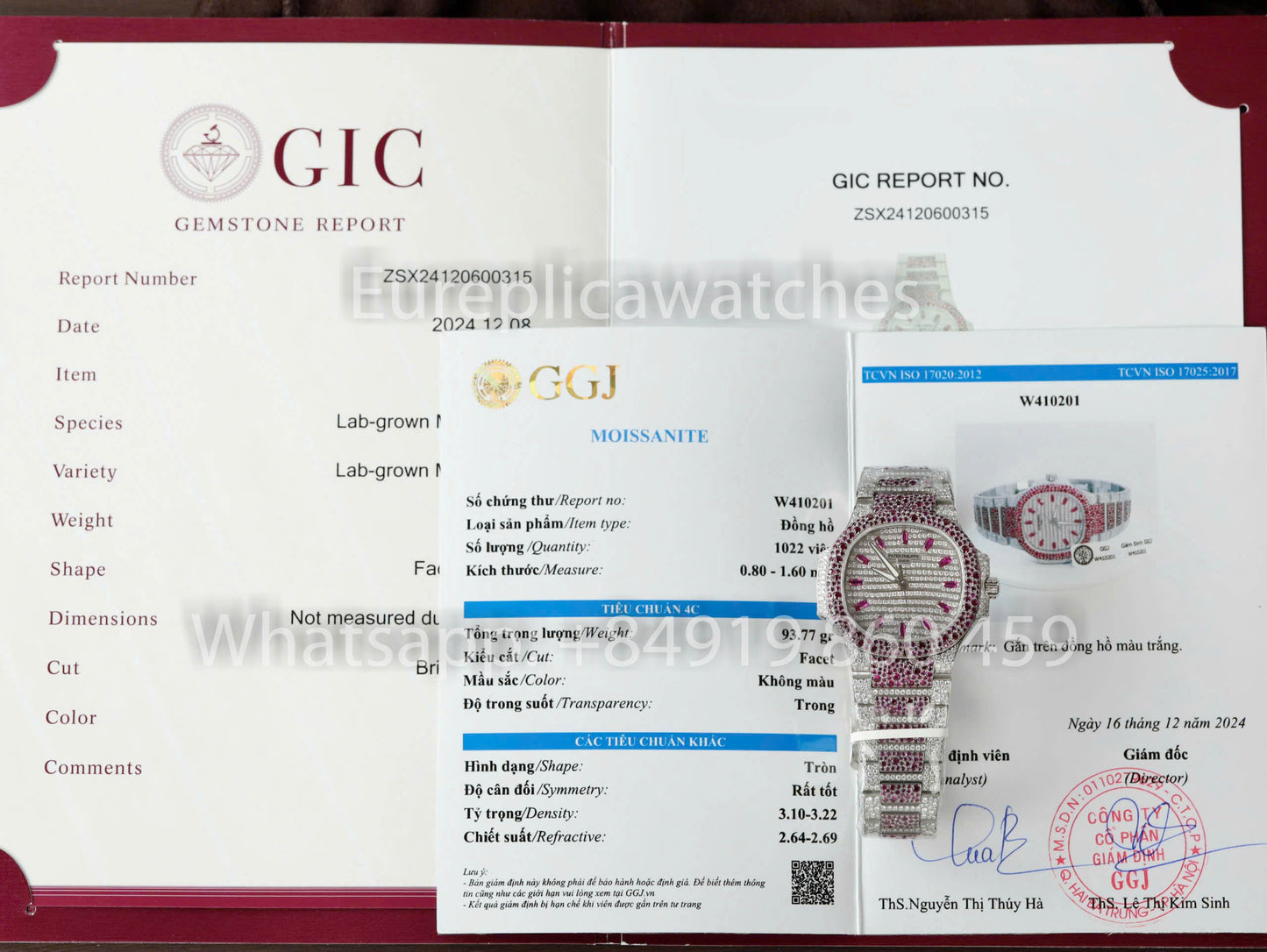 Patek Philippe Nautilus 7118 Full Iced Out – 1:1 Bester Klon lila Rubin Saphir