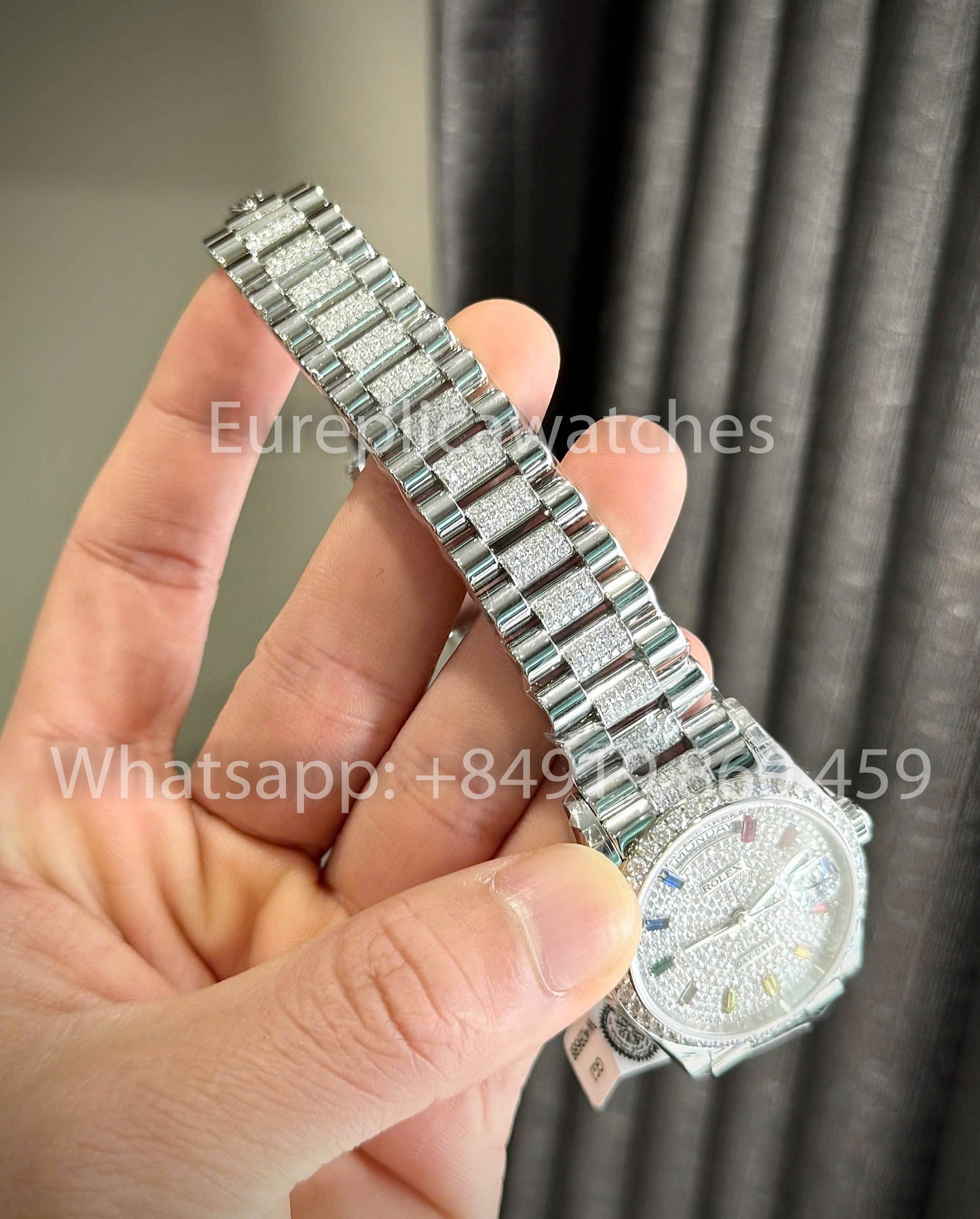 Rolex Day-Date 36 Ref: m128349rbr-0012 1:1 Best Clone QF Factory Custom Watch