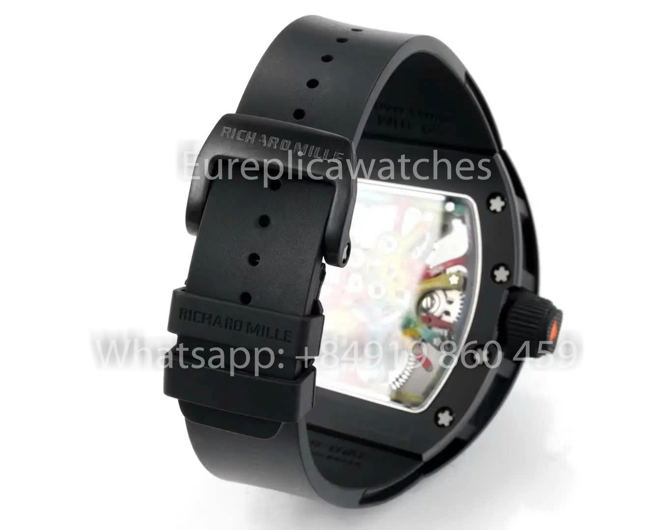 RICHARD MILLE RM 68-01 Tourbillon Cyril Kongo Watch 1:1 Best Clone RM Factory Black Case Black Rubber Strap