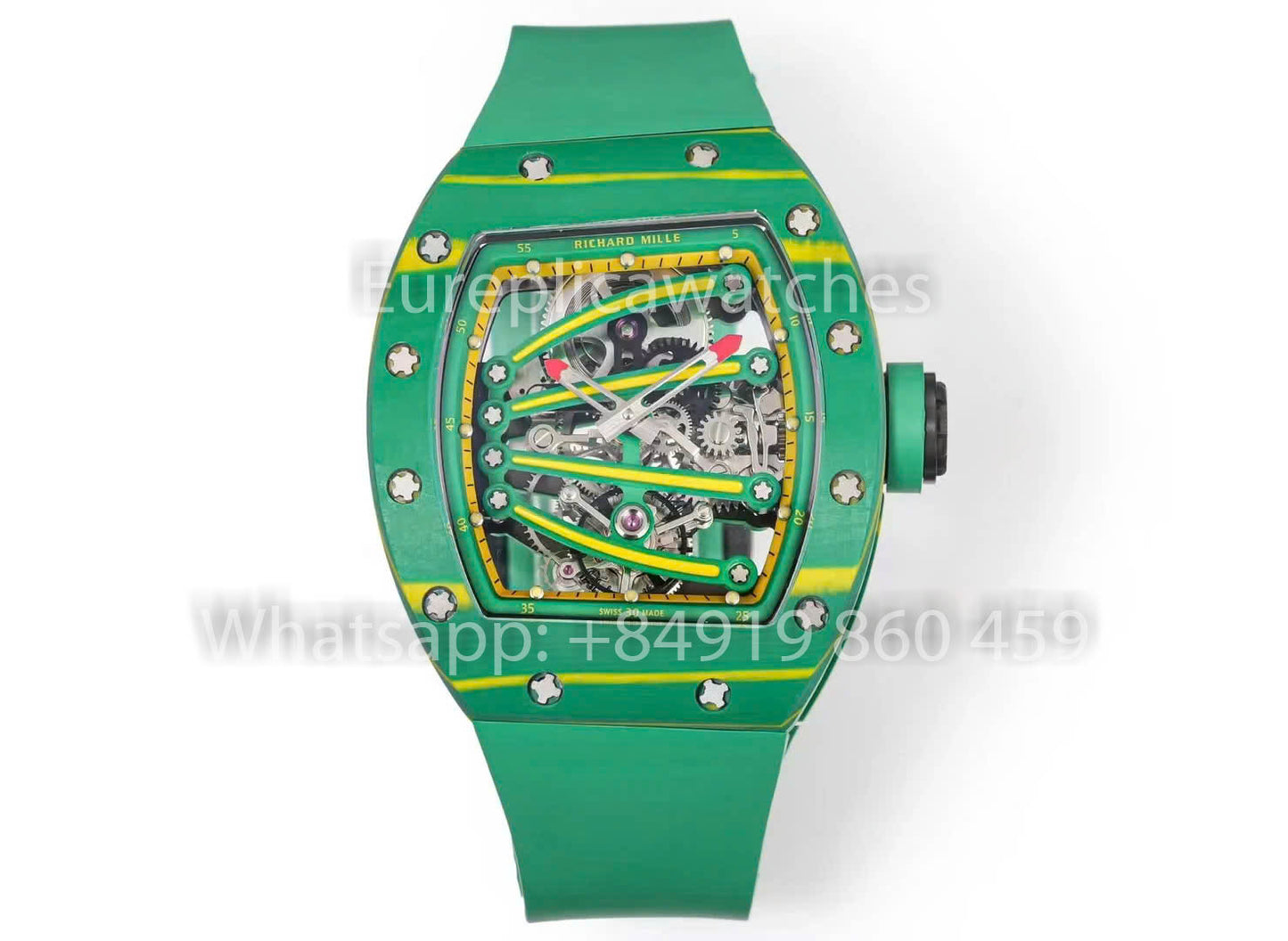 RICHARD MILLE RM59-01 RM5901 NTPT Carbon Case 1:1 Best Clone RM Factory Green Lizard