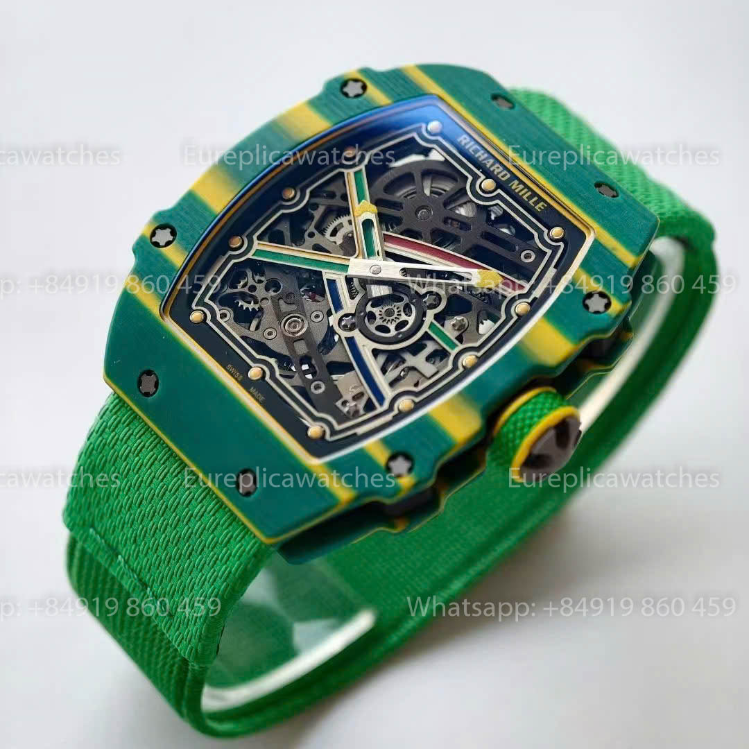 Réplique Richard Mille RM67-02 Wayde van Niekerk 1:1 Meilleure version VAF Factory Green NTPT Carbon