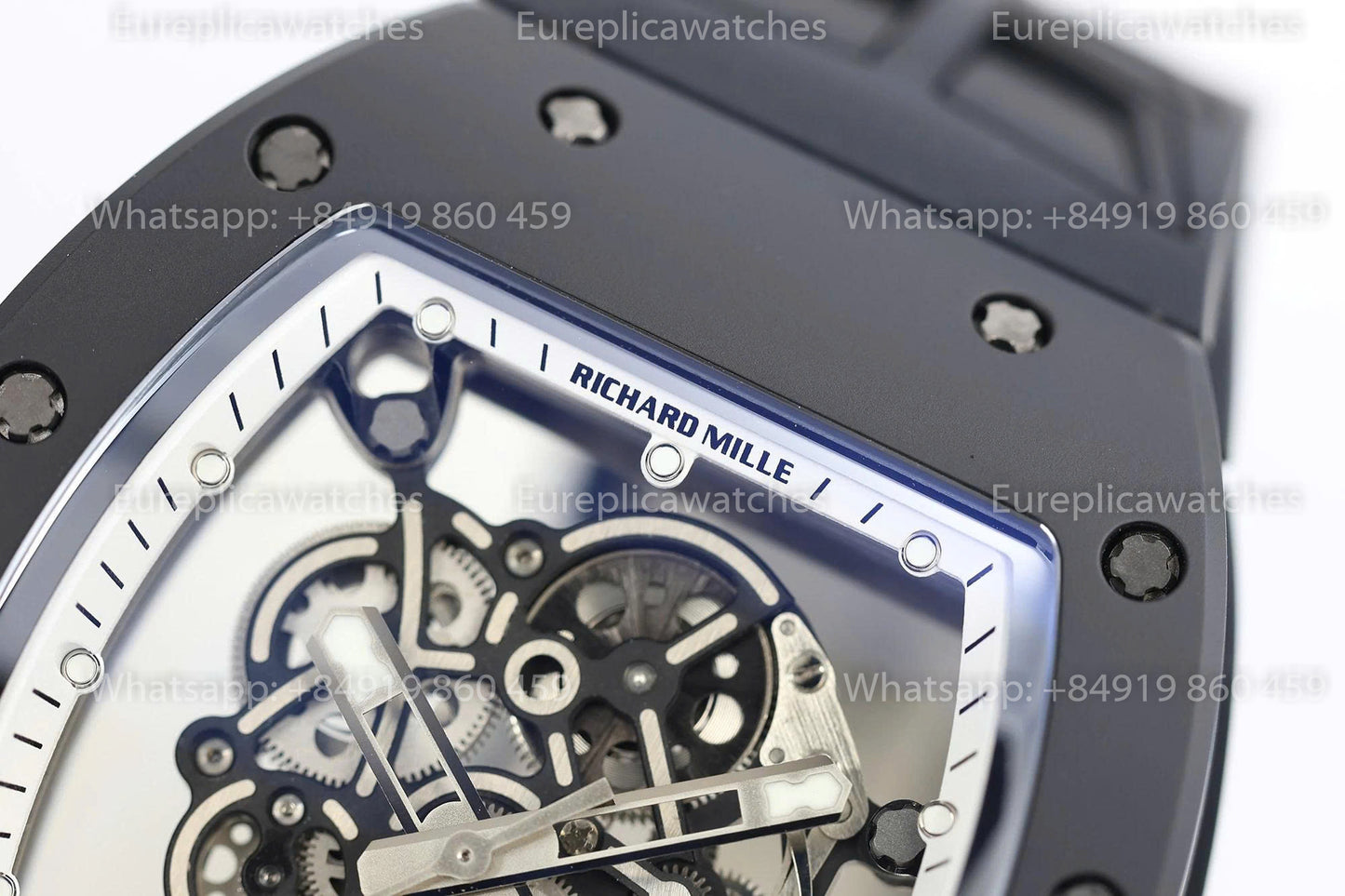 Usine ZF - RICHARD MILLE RM055 NTPT V3 Boîtier en céramique noire Cadran blanc