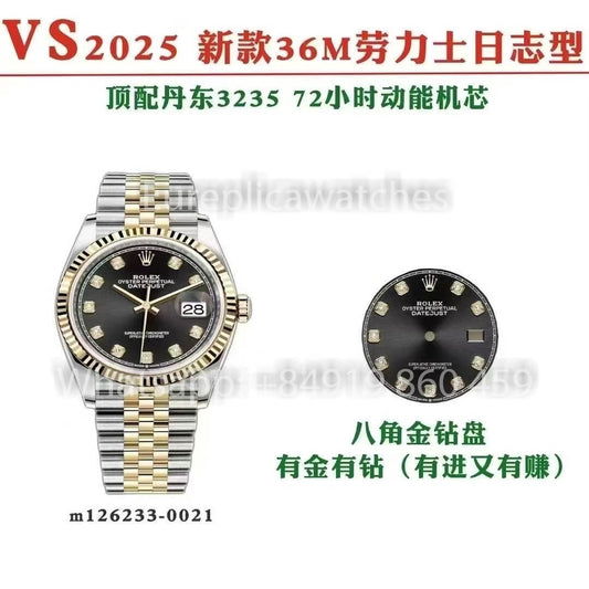 Introducing the 2025 VS Factory Rolex Datejust 36mm – Premium Edition