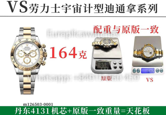 VS Factory Rolex Daytona  Series – Perfect Weight Match, 164 Grams