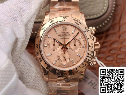 Rolex Daytona Cosmograph 116508 JH Factory 1:1 Best Edition Swiss ETA4130 Zifferblatt aus Roségold