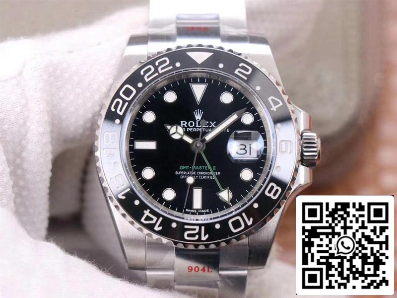 Rolex GMT Master II 116710LN-78200 1:1 Meilleure édition Noob Factory V11 Cadran noir Suisse ETA3186