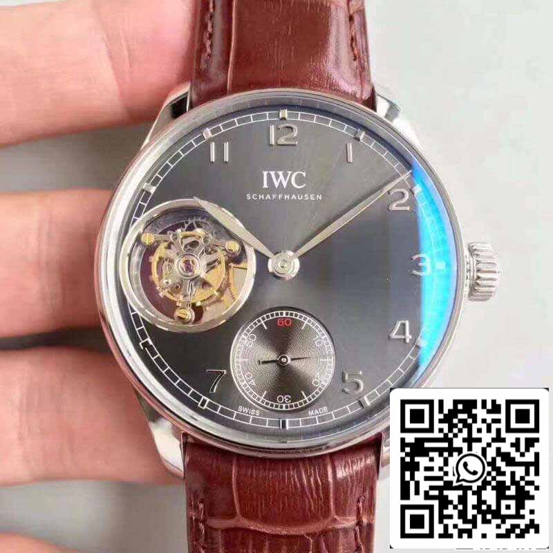 IWC Portugieser Tourbillon IW546301 YL Factory 1:1 Best Edition Schweizer Tourbillon Anthrazitfarbenes Zifferblatt