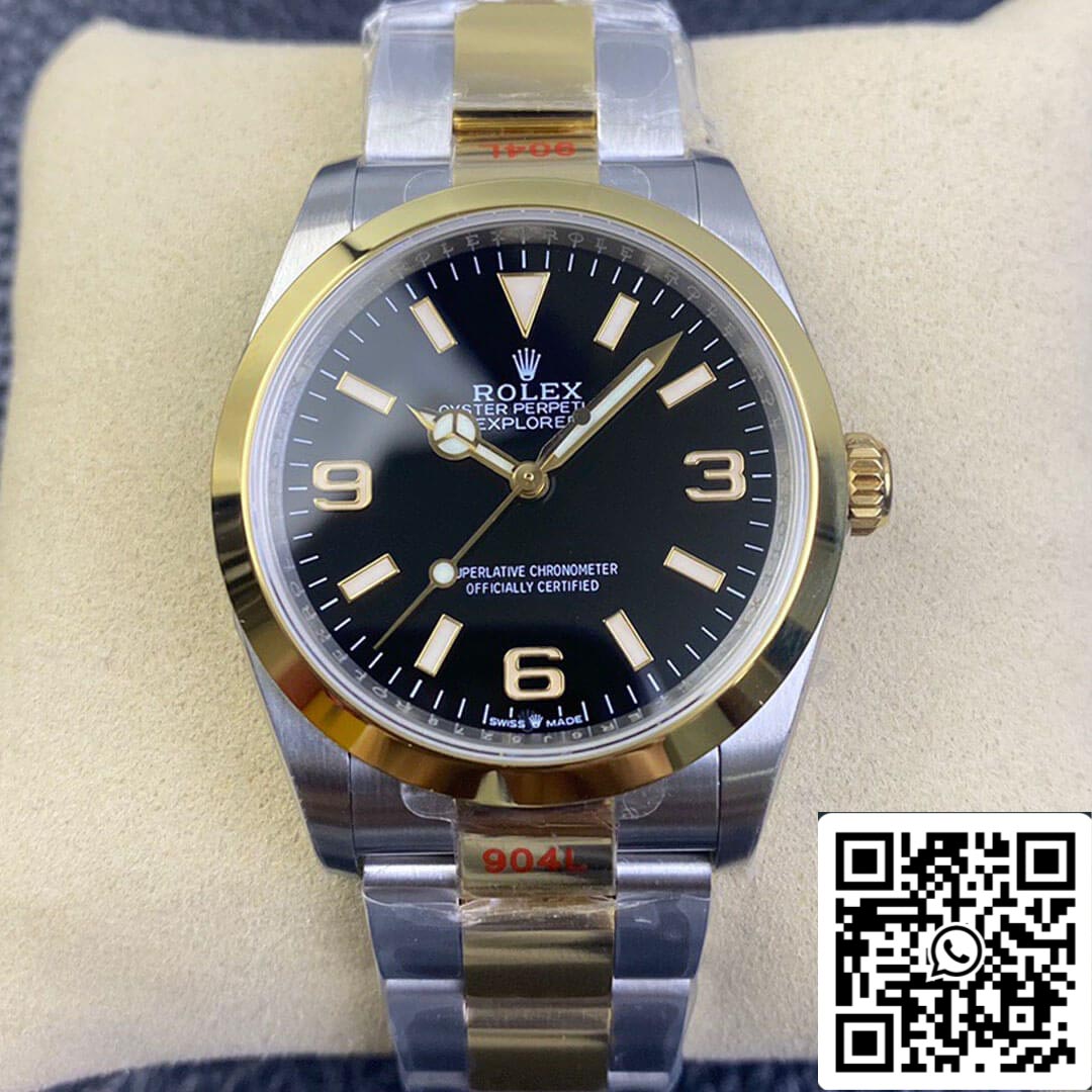 Rolex Explorer M124273-0001 1:1 Meilleure édition EW Factory Or jaune