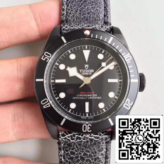 Tudor Heritage Black Bay M79230DK-0004 ZF Factory 1:1 Best Edition Schweizer ETA2824-2 graues Distressed-Lederarmband