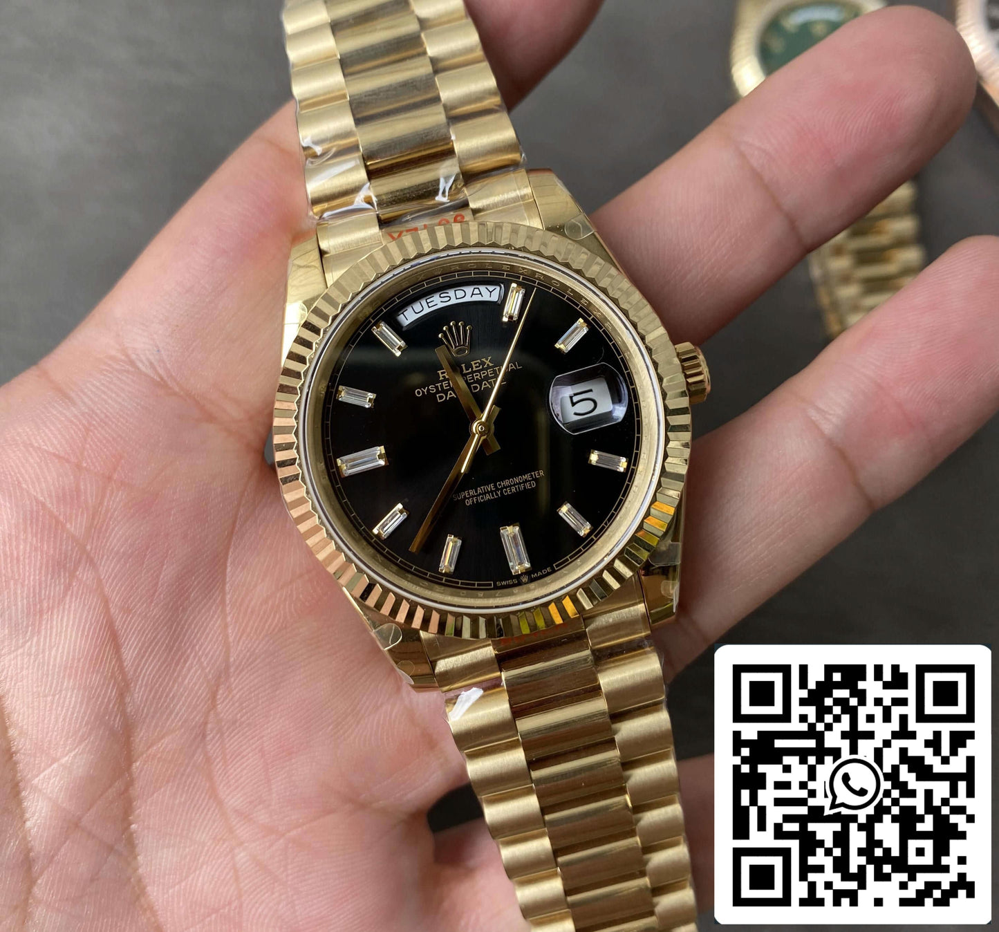 Rolex Day Date M228238-0004 1:1 Best Edition GM Factory V2 Schwarzes Zifferblatt