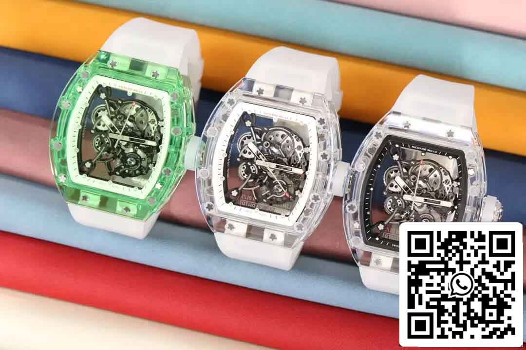 Replik Richard Mille RM055 Beste 1:1 Edition RM Factory White Strap