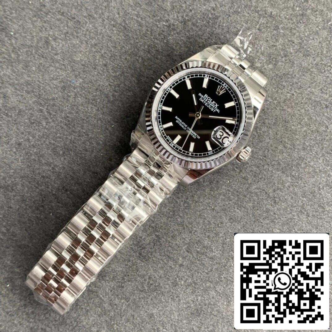 Rolex Datejust M178274-0004 1:1 Best Edition GS Factory Schwarzes Zifferblatt