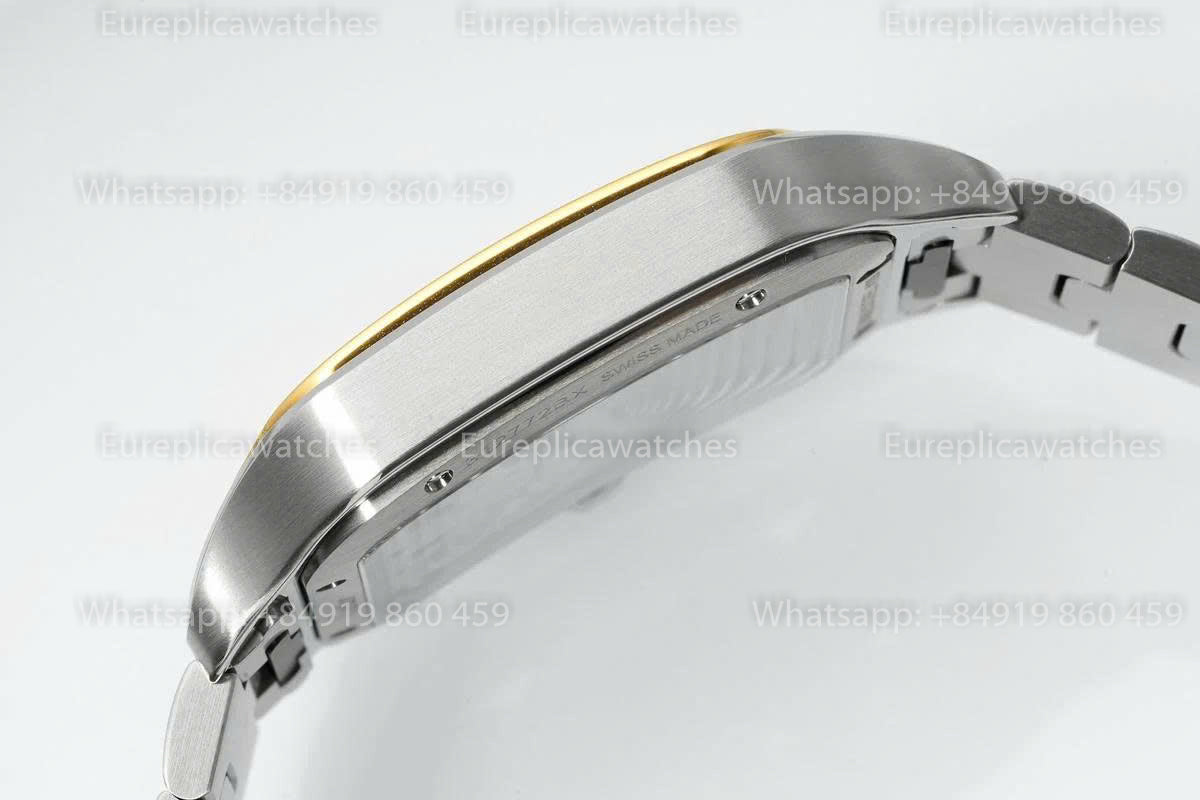 Rich Factory  Cartier Santos Skeleton RF Factory Yellow and Steel Strap