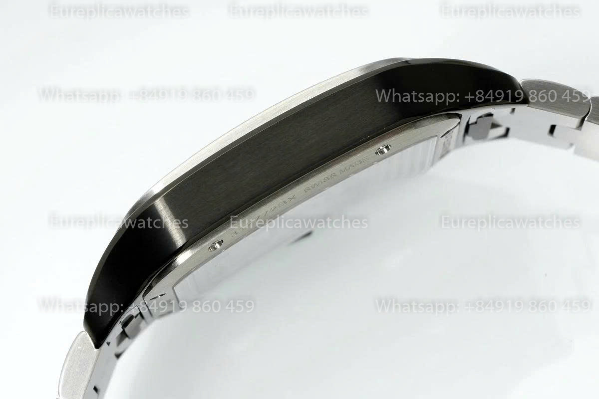 Rich Factory  Cartier Santos Skeleton RF Factory Black case Steel strap