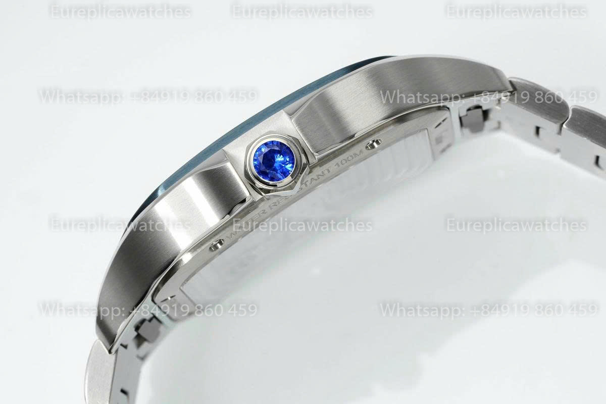 Rich Factory  Cartier Santos Skeleton RF Factory Blue Steel Strap
