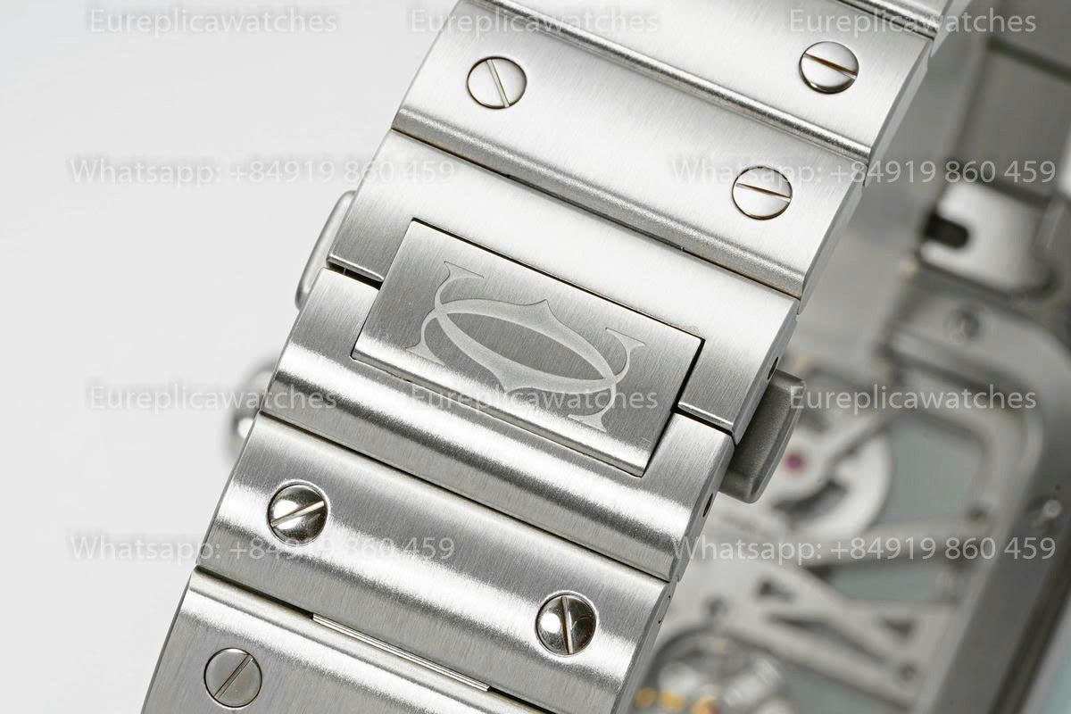 Rich Factory  Cartier Santos Skeleton RF Factory Blue Steel Strap