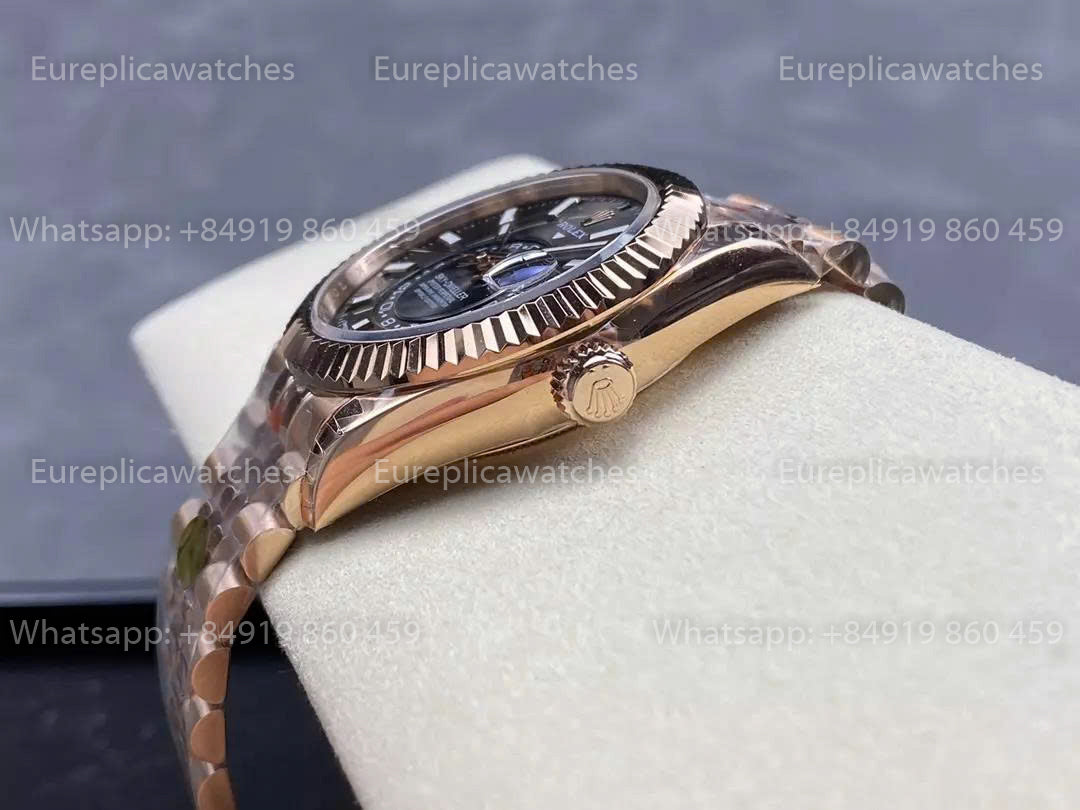 Noob Factory Rolex Sky Dweller M336935 Rose Gold Grey Dial