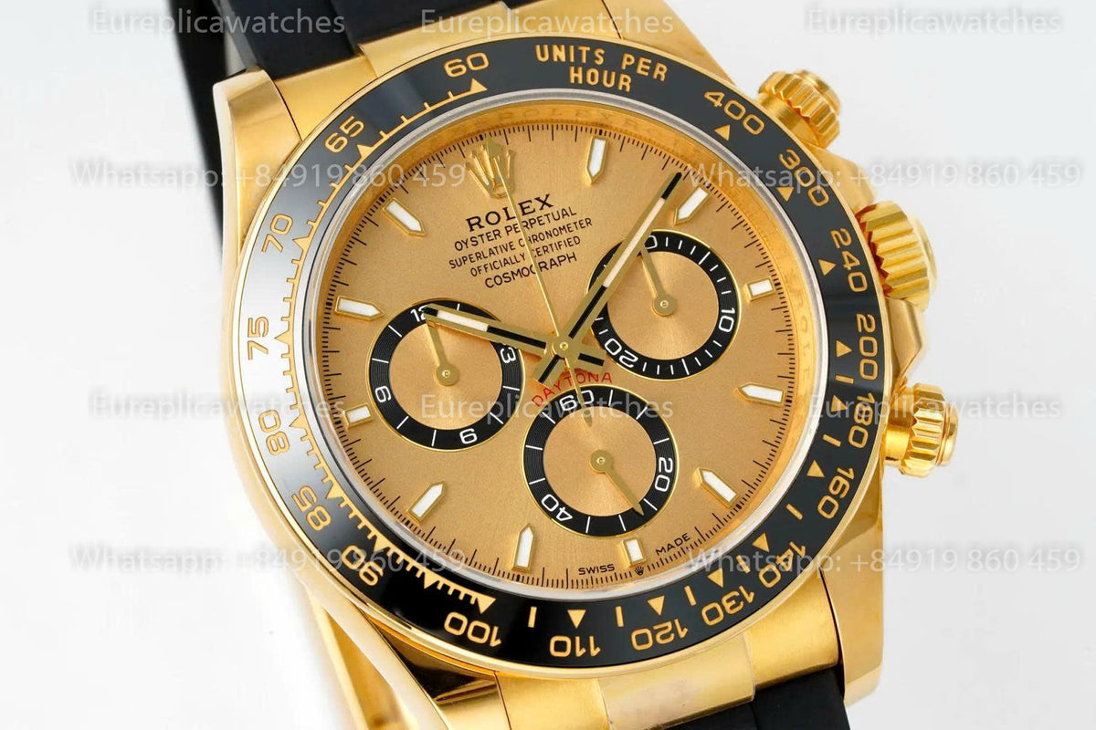 ERF Rolex Daytona 126518LN Yellow Gold Oysterflex Champagne Dial 126518 Free Sprung JH4131 ERF Factory