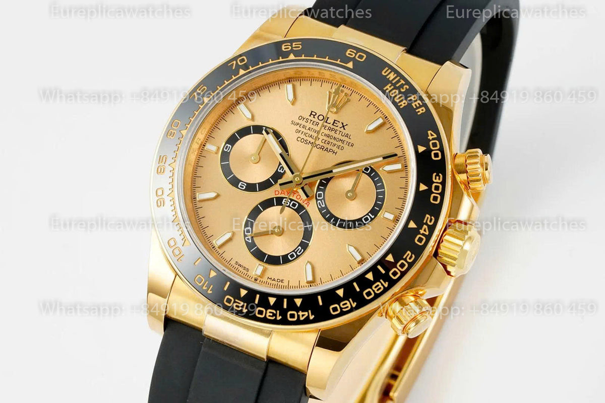 ERF Rolex Daytona 126518LN Yellow Gold Oysterflex Champagne Dial 126518 Free Sprung JH4131 ERF Factory