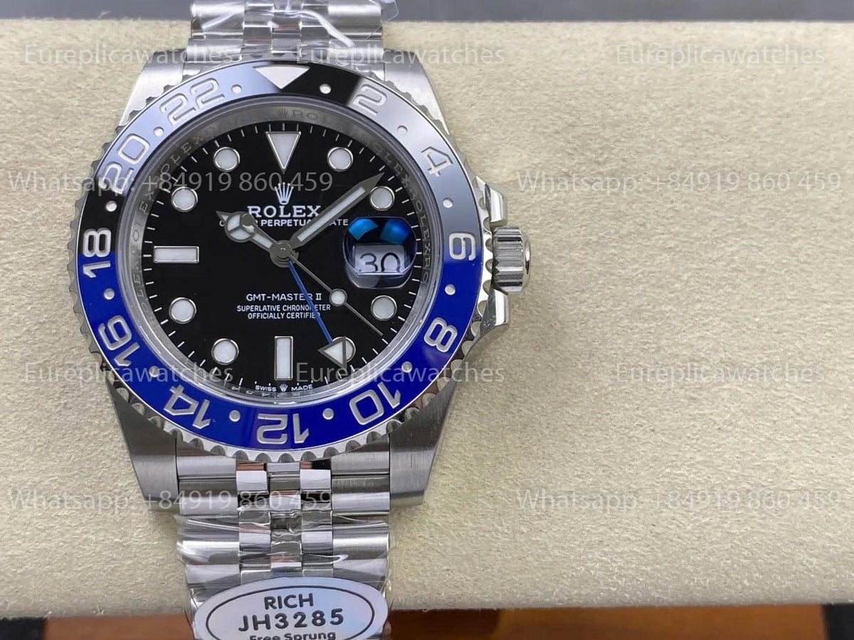 RICH Factory Rolex GMT-Master II 126710BLNR “Batgirl” V2 – JH3285 Free-Sprung Jubilee Strap
