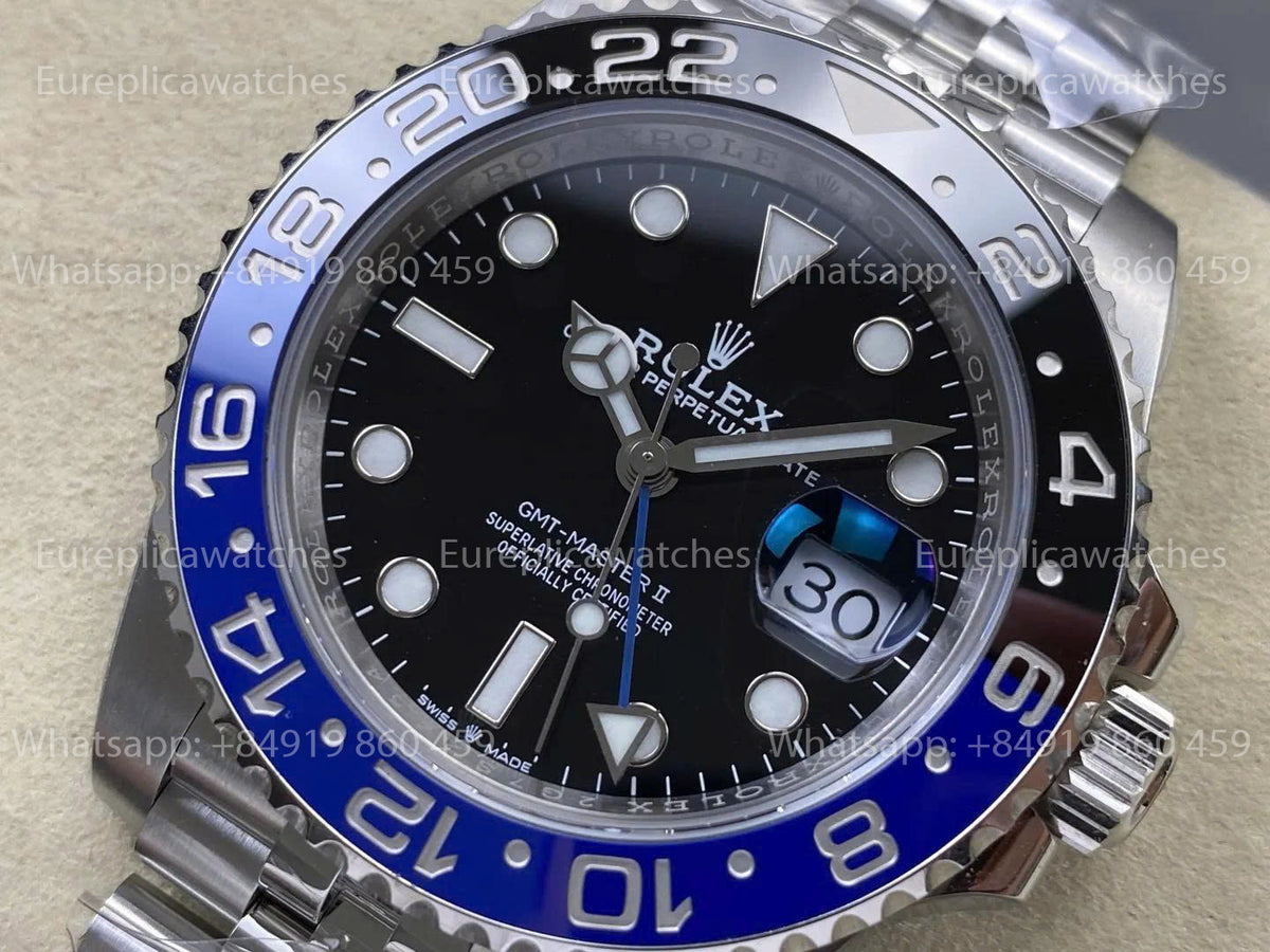 RICH Factory Rolex GMT-Master II 126710BLNR “Batgirl” V2 – JH3285 Free-Sprung Jubilee Strap