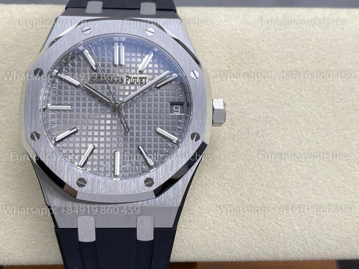 DDF Factory Audemars Piguet Royal Oak 15510ST 41mm Grey Dial Rubber Strap