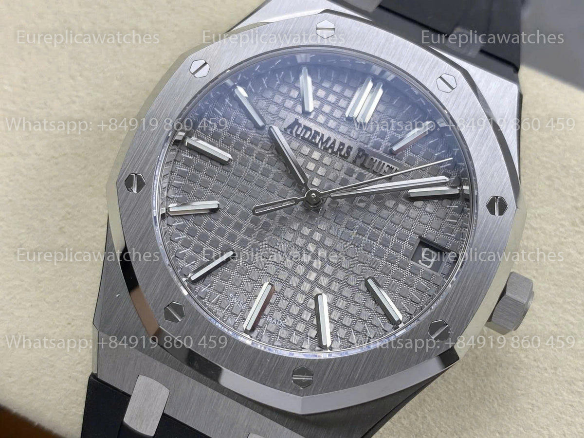 DDF Factory Audemars Piguet Royal Oak 15510ST 41mm Grey Dial Rubber Strap