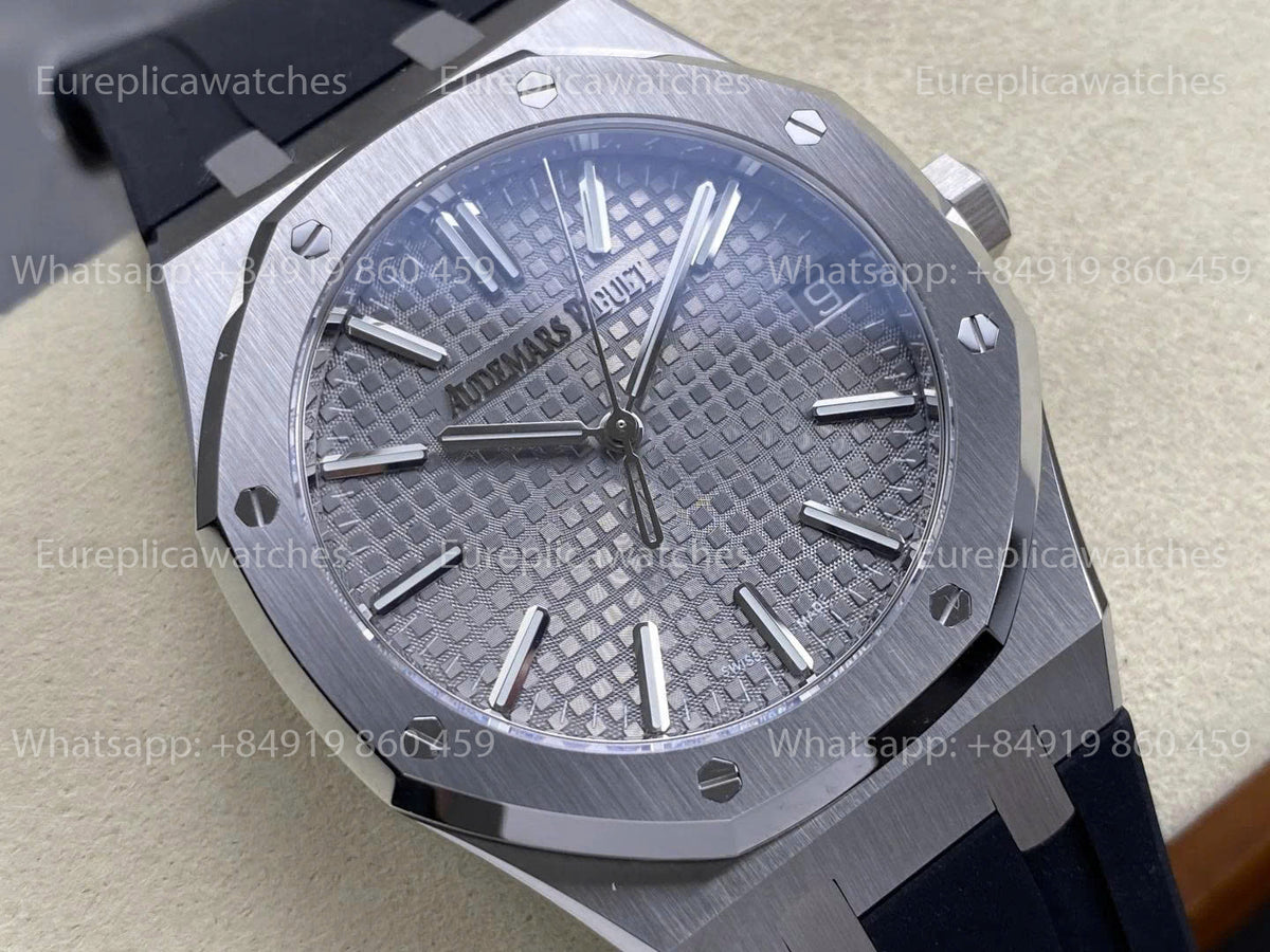 DDF Factory Audemars Piguet Royal Oak 15510ST 41mm Grey Dial Rubber Strap