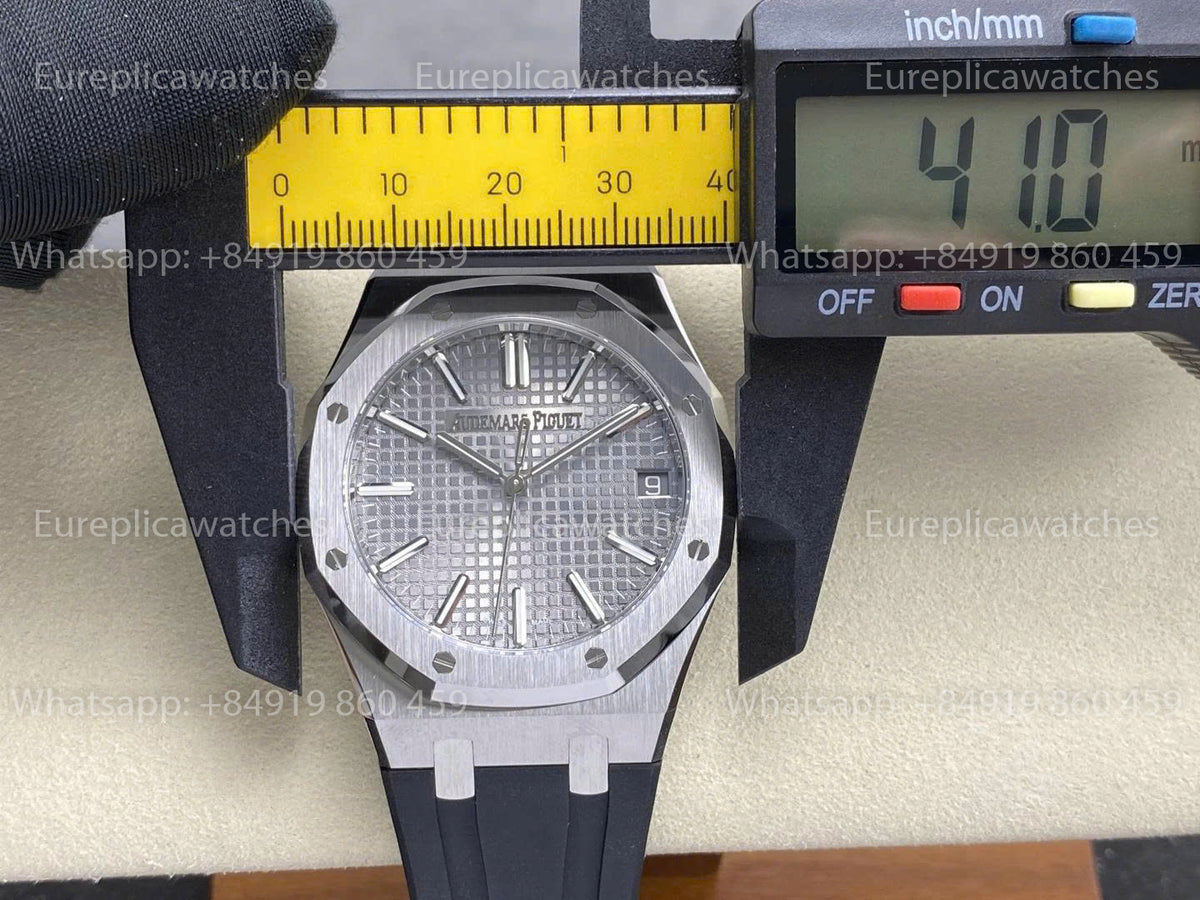 DDF Factory Audemars Piguet Royal Oak 15510ST 41mm Grey Dial Rubber Strap