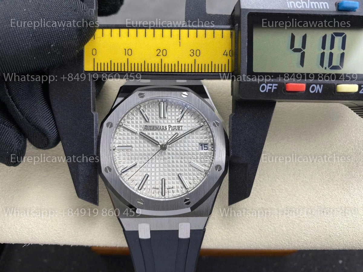 DDF Factory Audemars Piguet Royal Oak 15510ST 41mm White Dial Rubber Strap