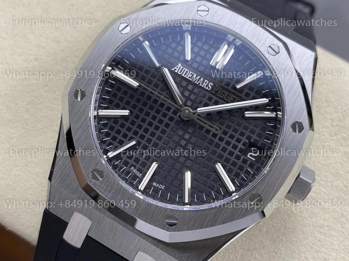 DDF Factory Audemars Piguet Royal Oak 15510ST 41mm Black Dial Rubber Strap