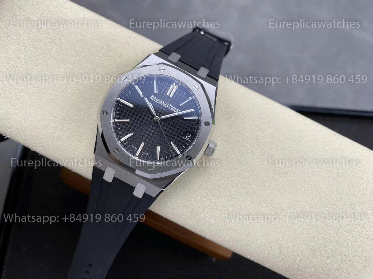 DDF Factory Audemars Piguet Royal Oak 15510ST 41mm Black Dial Rubber Strap